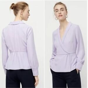 J crew lilac purple drapes faux wrap blouse Size: 4 NWT